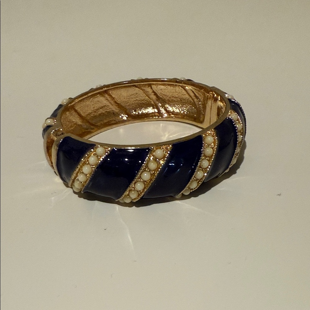 J.Crew Elegant Gold and Navy Women's Bracelet